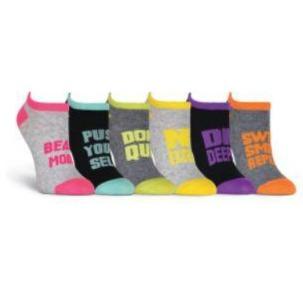 Women’s Get Motivated 6 Pair Pack Ankle Socks