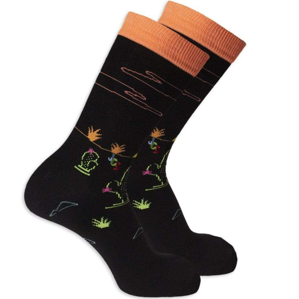 Neon Desert Crew Socks