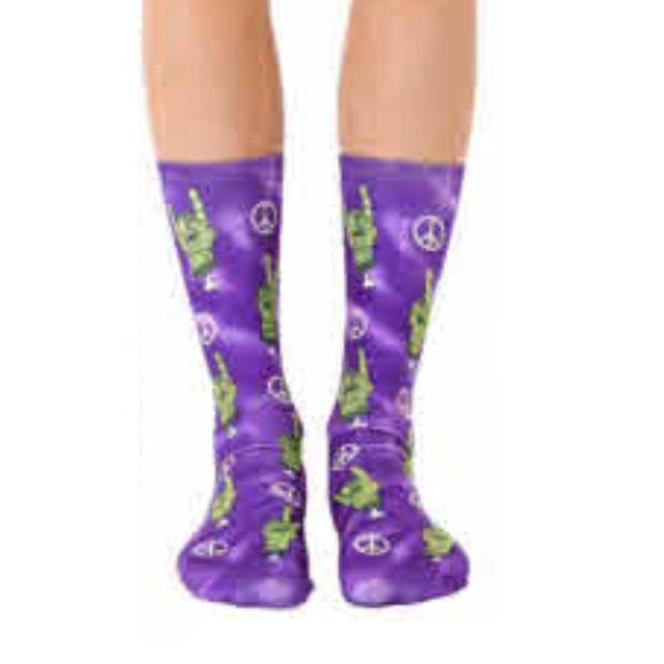 Zombie Peace & Love Crew Socks