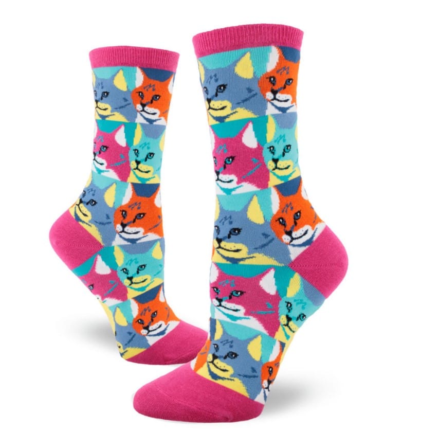 Pop Art Cat Women’s Crew Socks