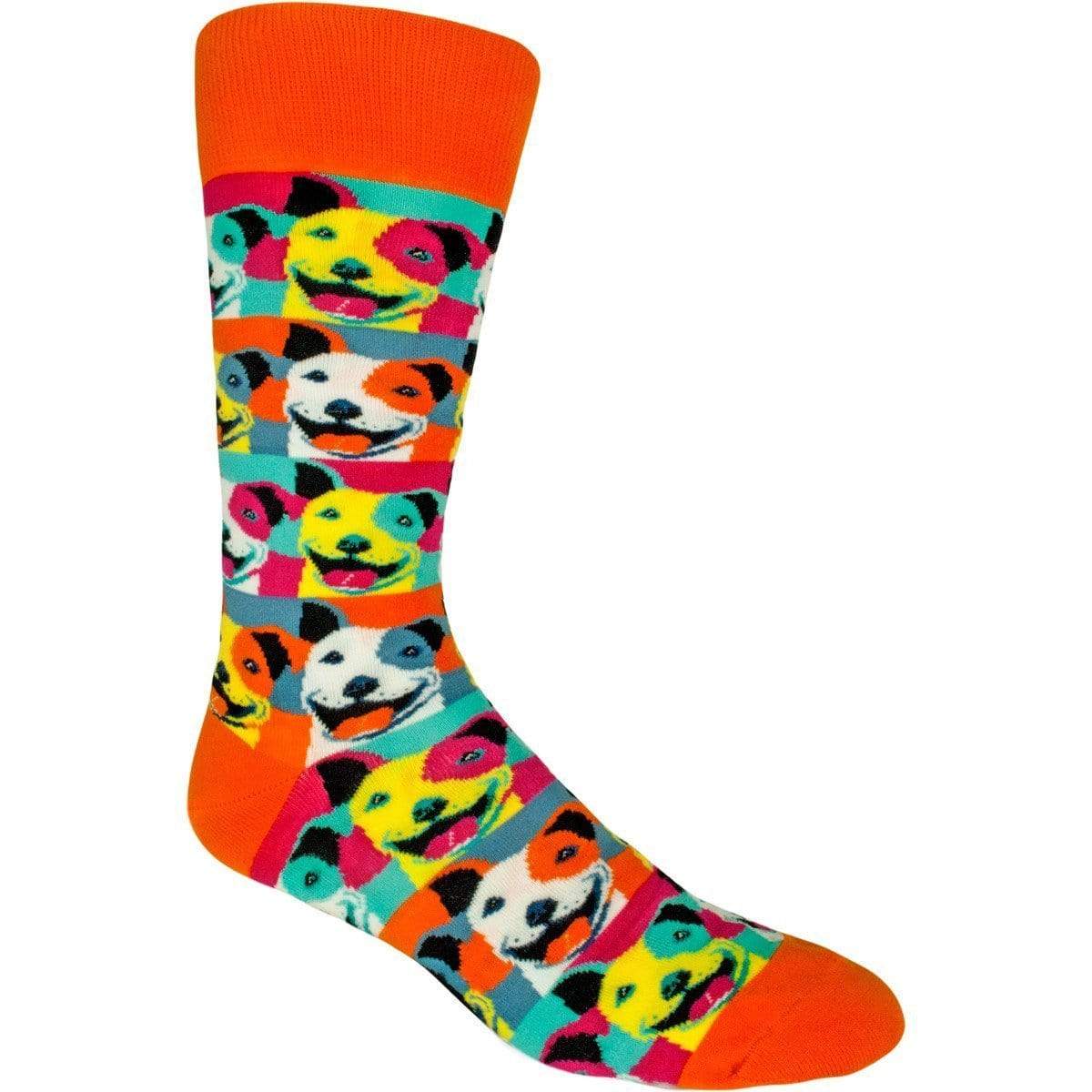 Pop Art Pit Bull Socks Men’s Crew Sock