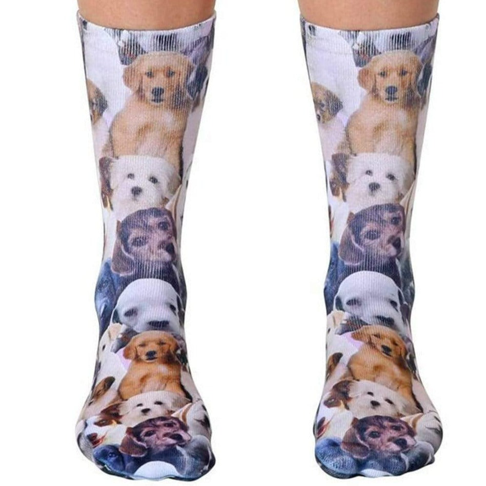 Puppy All Over Unisex Crew Socks