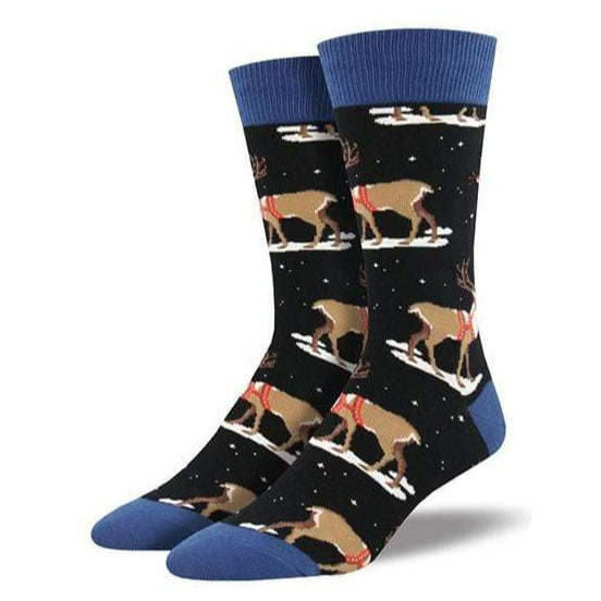 Winter Reindeer Men’s Crew Socks