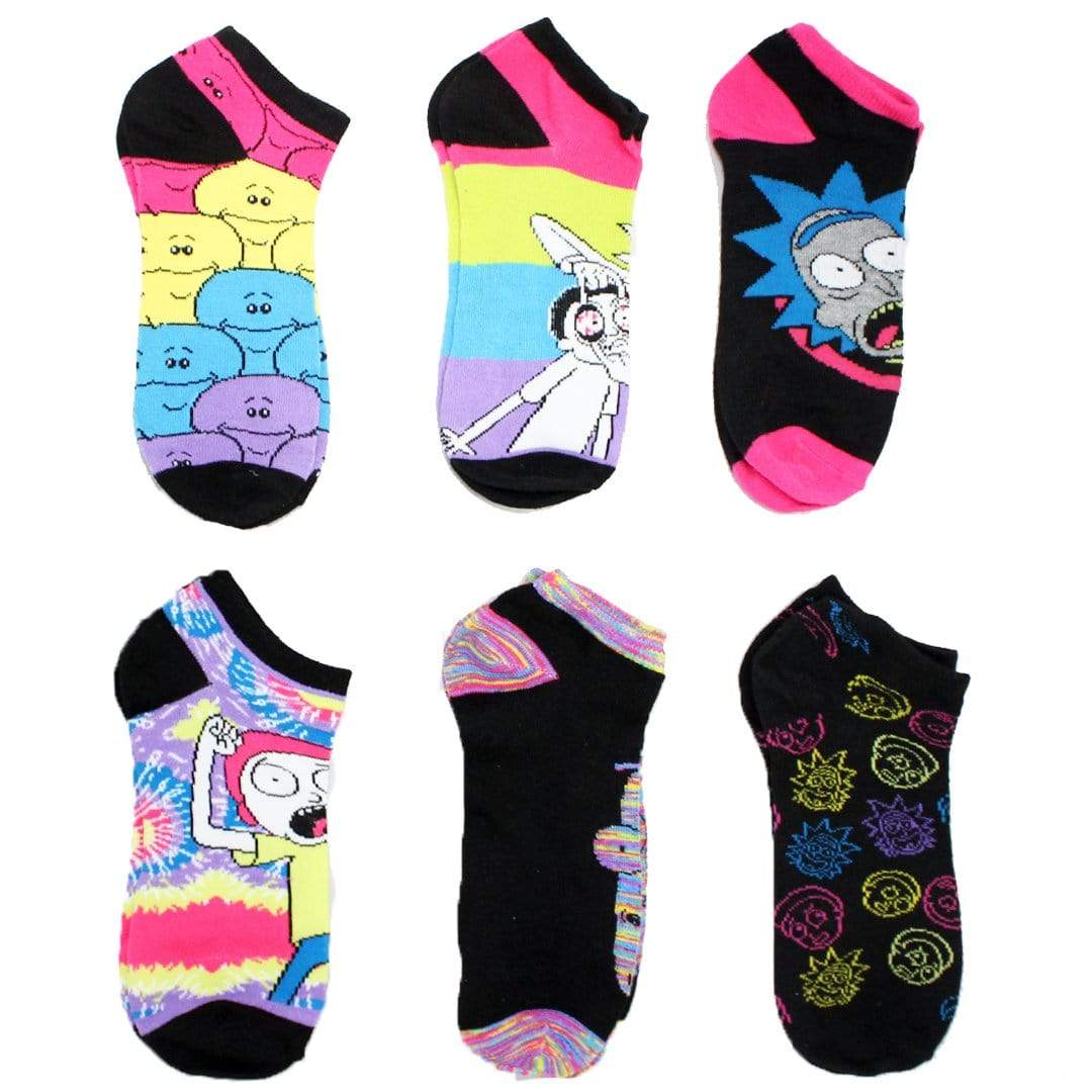 Rick & Morty Socks Unisex Ankle Sock 6-Pack