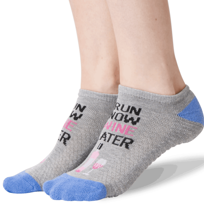 Run Now Wine Later Socks Women’s Ankle Sock