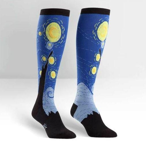 Starry Night Women’s Wide Calf Knee High Socks