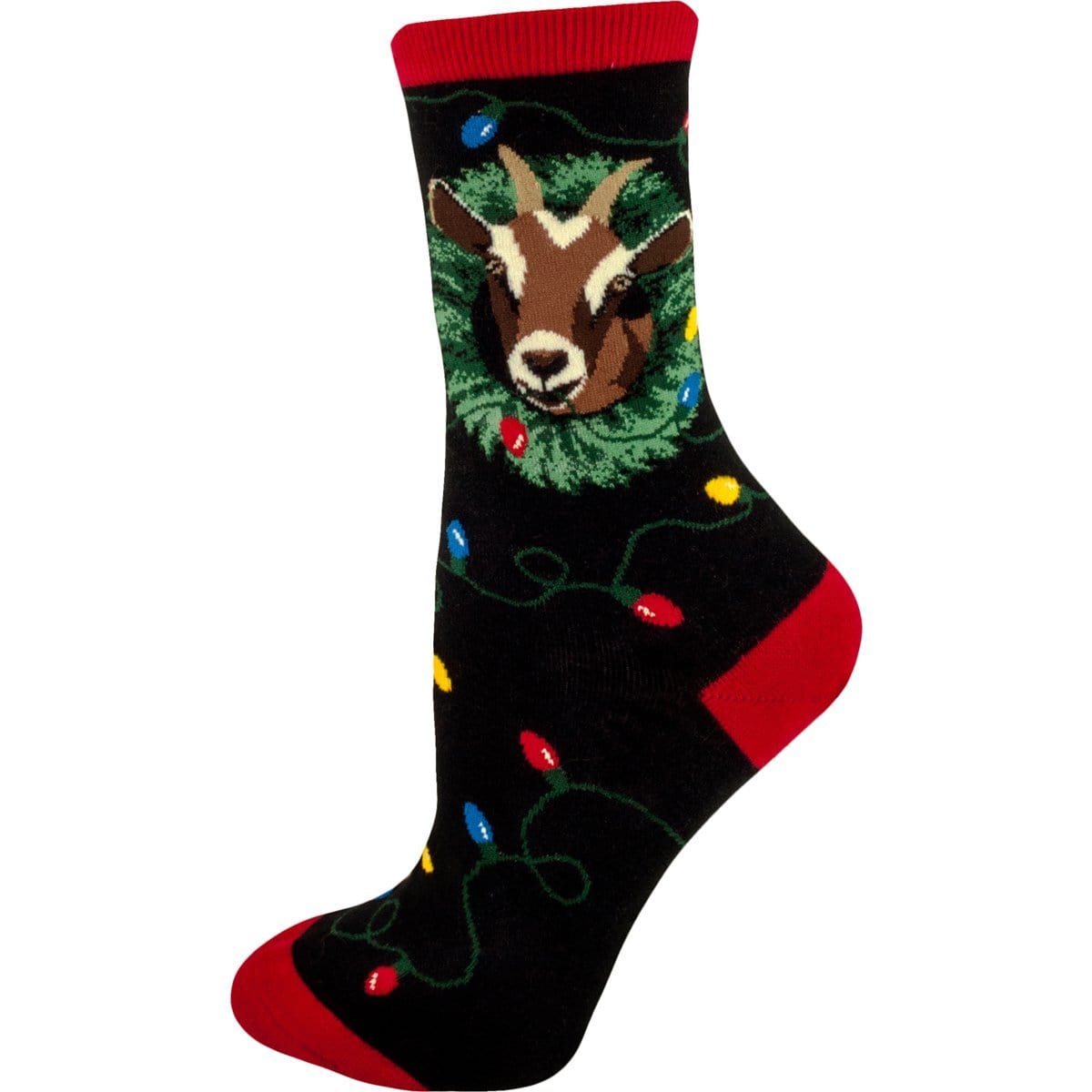 The Goat Who Ate Christmas Socks Women’s Crew Sock