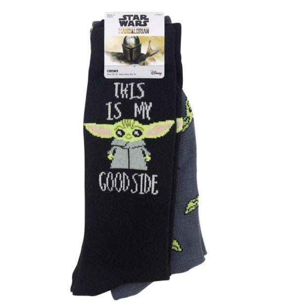 Baby Yoda This Is My Good Side Unisex 2 pack Crew Socks