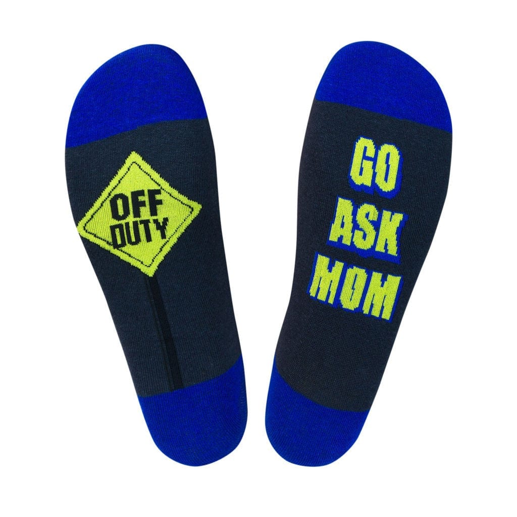 Off Duty Go Ask Mom Unisex Crew Socks