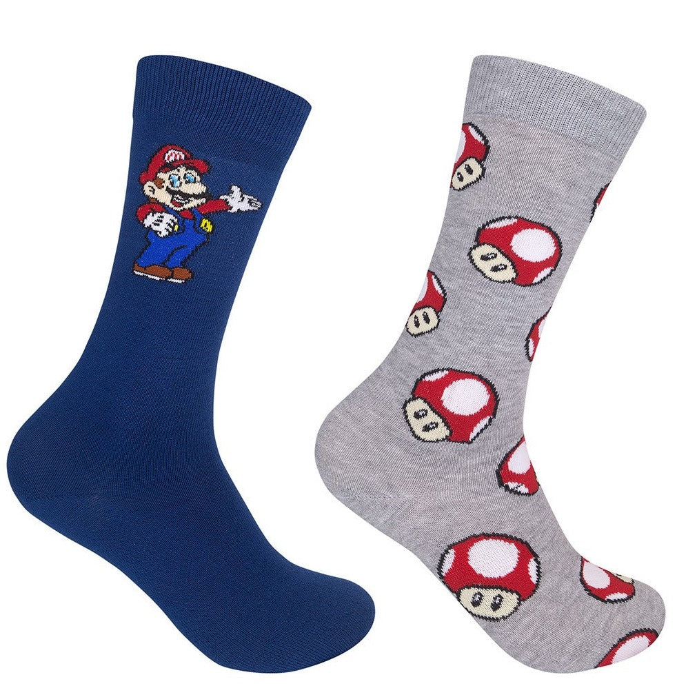 Super Mario 2 Pack Crew Socks