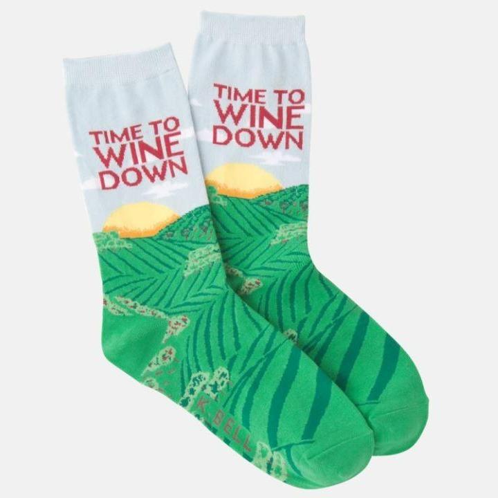 Wine Down Socks -Women’s Crew Sock