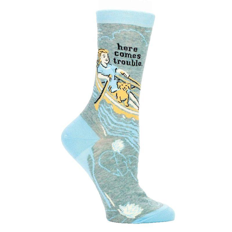 Here Comes Trouble Socks – Crew Sock for Women