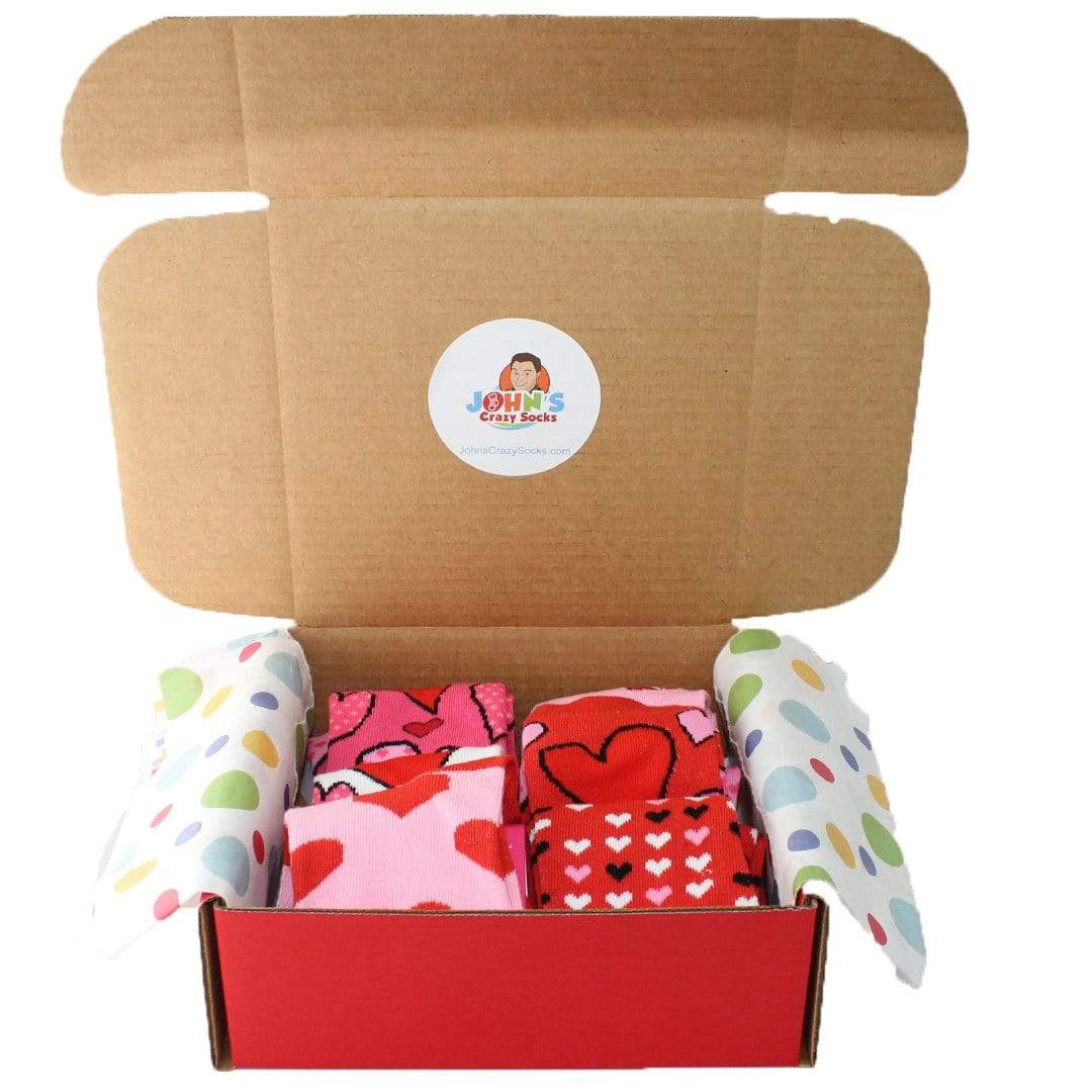 Valentine’s Day 6 pack Crew Socks Gift Box