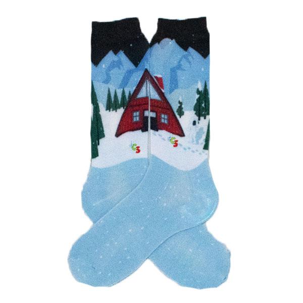 Winter Scene Crew Socks