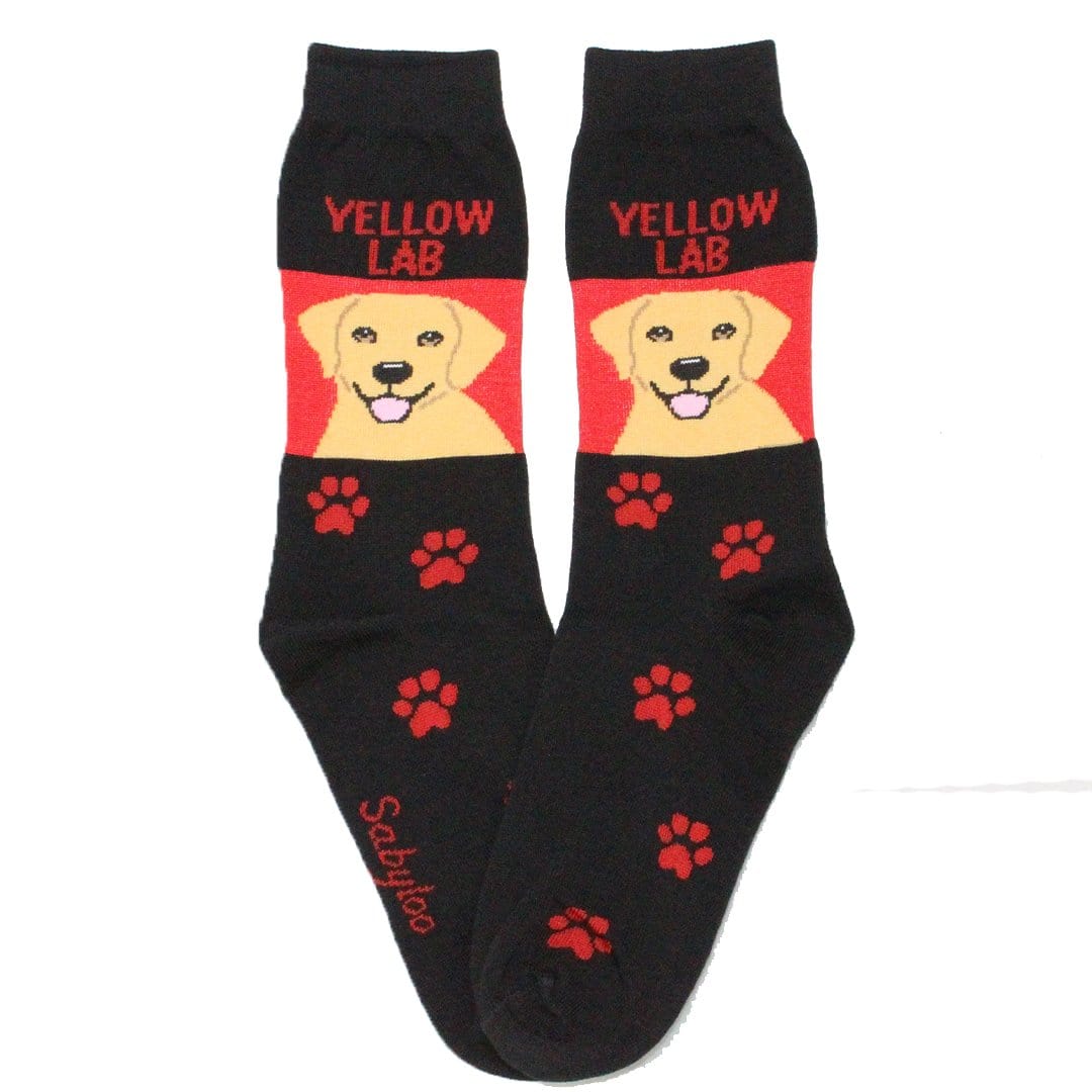 Yellow Lab Dog Crew Socks