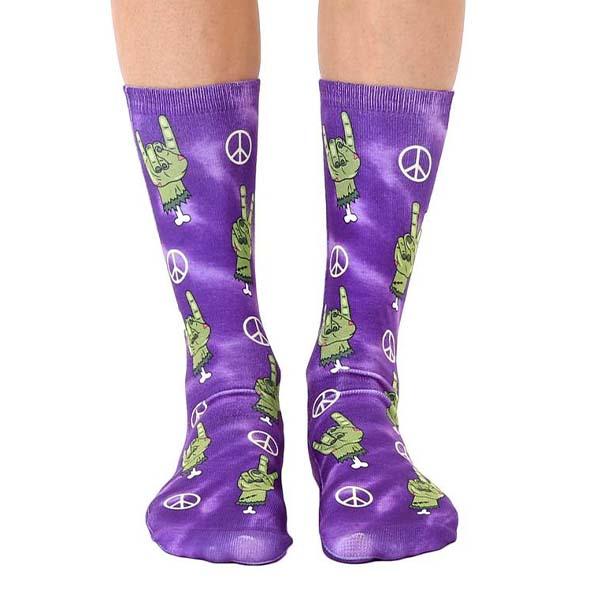 Zombie Peace & Love Crew Socks